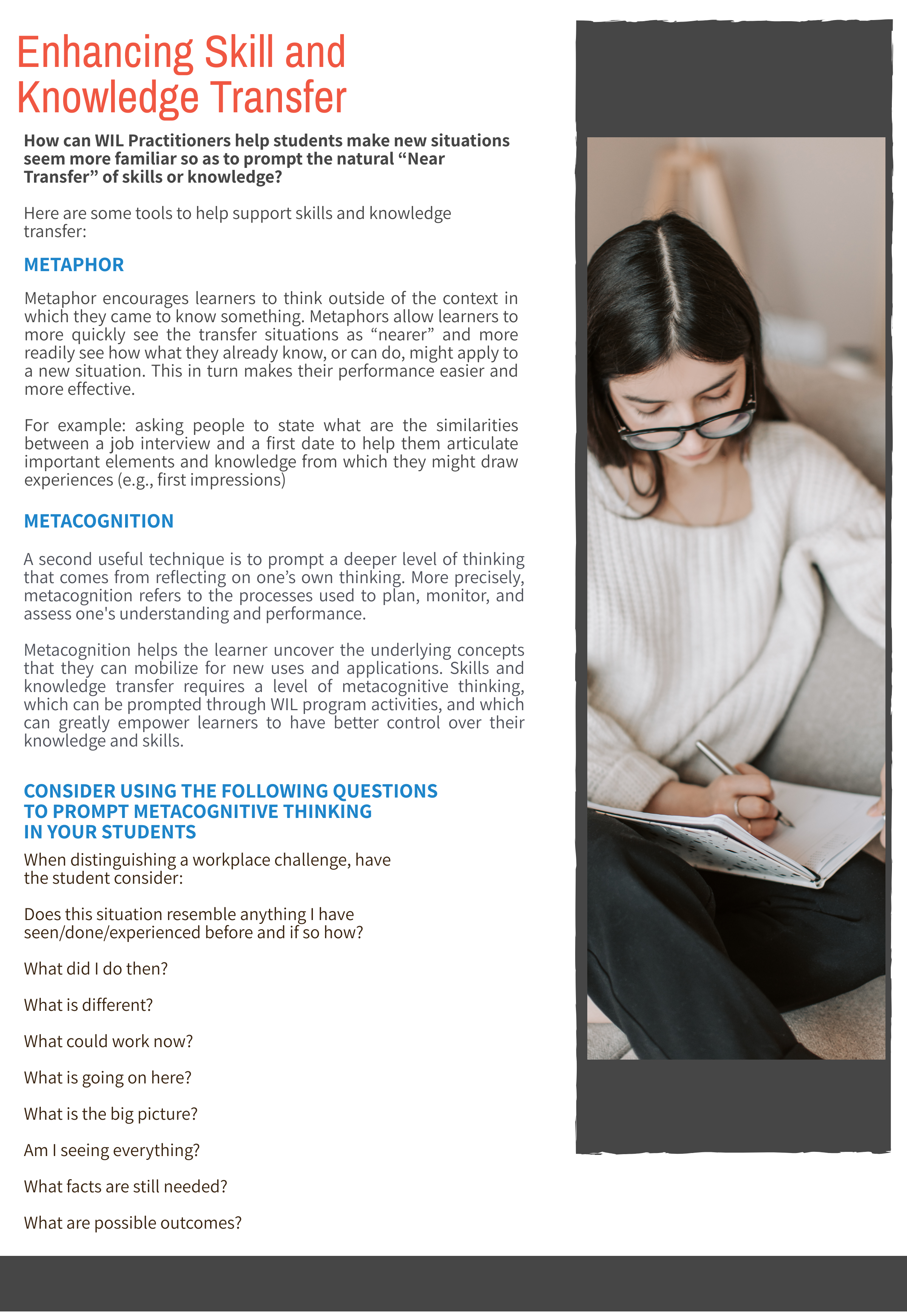 Enhancing Skills Transfer